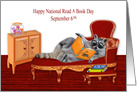 National Read A Book Day Observed on September 6th with a Raccoon card