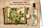 New Year From Custom Name and Year 2026 with an Old Book card