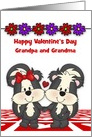 Valentine’s Day Custom Relationship with Adorable Skunks Holding Hands card