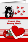 Valentine’s Day Love with a Cupid Bear Holding a Bow and Arrow card