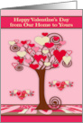 Valentine’s Day from Our Home to Yours with a Tree full of Hearts card
