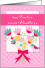 Easter from Your Realtor with a Bouquet of Colorful Flowers and a Bird card