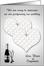 Lesbian Wedding Postponement Announcement due to Coronavirus card