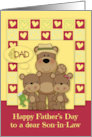 Father’s Day to Son in Law with a Papa Bear and HIs Baby Girl and Boy card