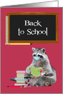 Back to School during Covid-19 with a Cute Raccoon Wearing a Mask card