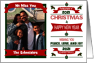 Christmas Photo Custom Name and Year Card during Covid-19 card