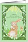 Mother’s Day to Great Granddaughter with a Bunny Holding Her Cute Baby card