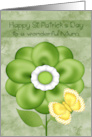 St Patrick’s Day to Mum with a Pretty Green Flower and a Butterfly card