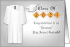 Congratulations on 2024 High School Graduation with Male White Gown card