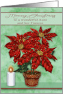 Christmas to Aunt and Fiancee with a Festive Pot of Poinsettia card