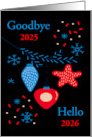 2025 New Year’s Custom Year with Cute Christmas Decorations card