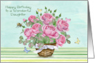 Birthday to Daughter with a Beautiful Bouquet of Summer Flowers card