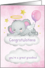 Congratulations on Becoming a Great Grandma to Great Granddaughter card