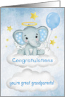 Congratulations on Becoming a Great Grandparents to Grandson card