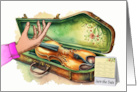 Save the Date for a Violin Solo Performance with a Violin and Calendar card