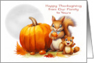 Thanksgiving from Our Family to Yours with a Cute Squirrel and Baby card