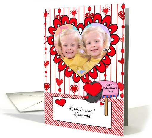 Valentine's Day Custom Photo Card with a Red Heart Frame... (1352594)