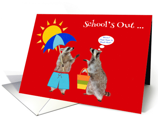 School's Out for Summer Vacation with Raccoons under a... (1353556)