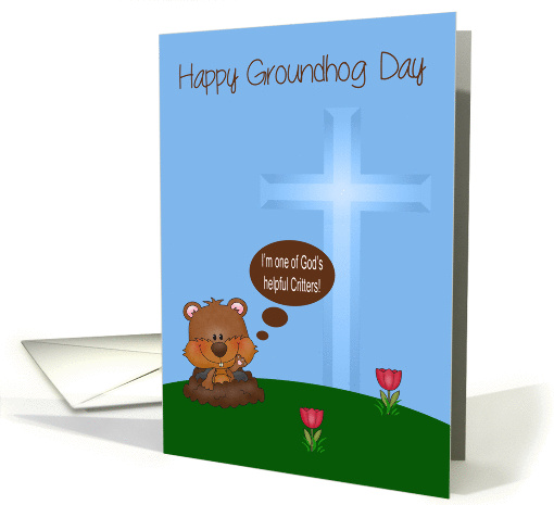 Groundhog Day, religious, General, groundhog with tulips... (1354158)