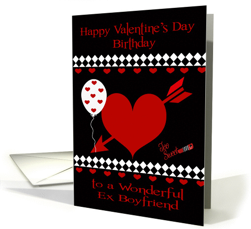 Birthday on Valentine's Day To Ex Boyfriend, Red heart,... (1355130)
