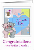 Congratulations to Couple on Expecting their 1st Baby with Bears card