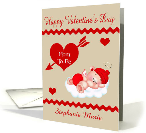 Valentine's Day, custom name expecting mother, bear on a... (1359382)