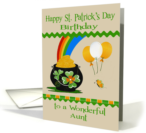 Birthday on St. Patrick's Day to Aunt with a Pot of Gold... (1362298)