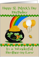 Birthday on St. Patrick’s Day to Brother in Law with a Big Pot of Gold card