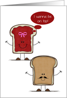 Love and Romance Adult Humor Card with Peanut Butter and Jelly card