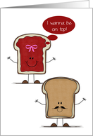 Wedding Anniversary Adult Humor Card with Peanut Butter and Jelly card