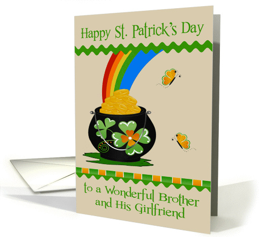 St. Patrick's Day to Brother and Girlfriend, pot of gold... (1365830)