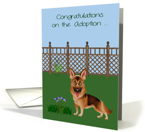 Congratulations On Adoption, German Shepherd, Rescue, Shelter card
