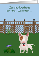 Congratulations On Adoption, Bull Terrier, Rescue, Shelter, yard card