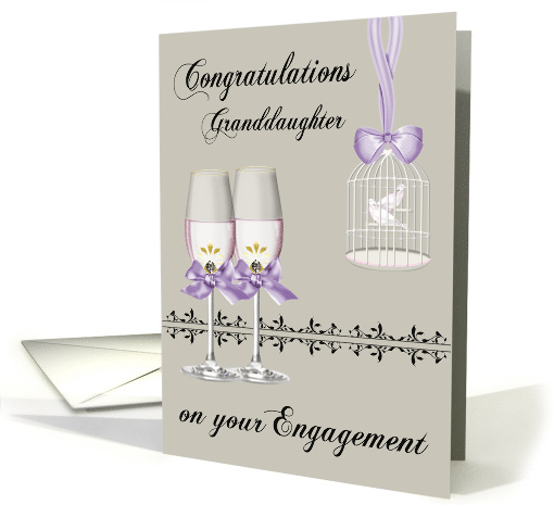 Congratulations to Granddaughter on Engagement with Two... (1369026)