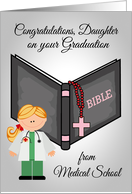 Congratulations to Daughter, graduation from medical school, religious card
