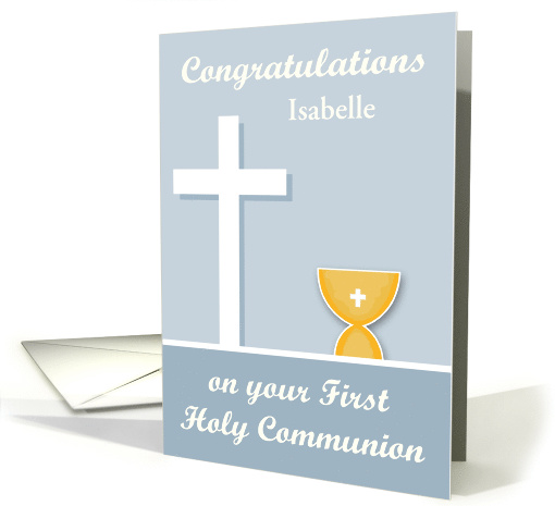 Congratulations On First Communion, custom name, chalice,... (1375388)