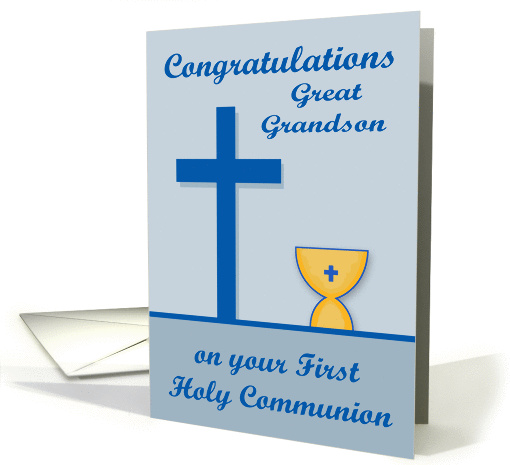 Congratulations On First Communion to Great Grandson,... (1376248)