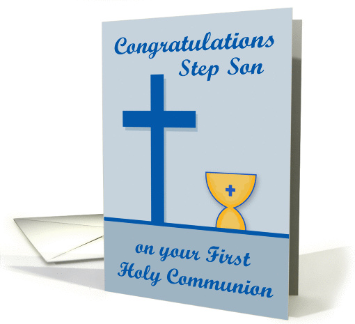 Congratulations On First Communion to Step Son, chalice,... (1376256)