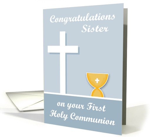 Congratulations On First Communion to Sister, chalice,... (1376370)