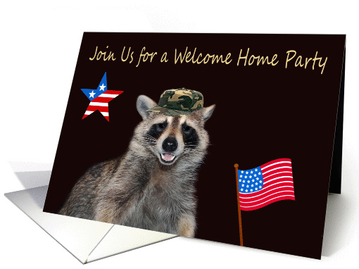 Invitations to Welcome Home Party from military service, general card