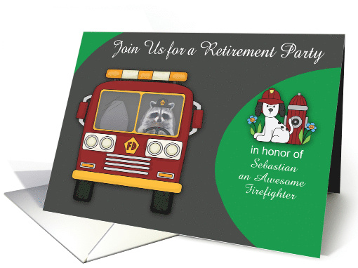 Invitation to retirement party for firefighter, custom... (1377690)