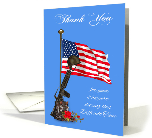 Thank You Sympathy on Loss of Military Serviceman or Woman card