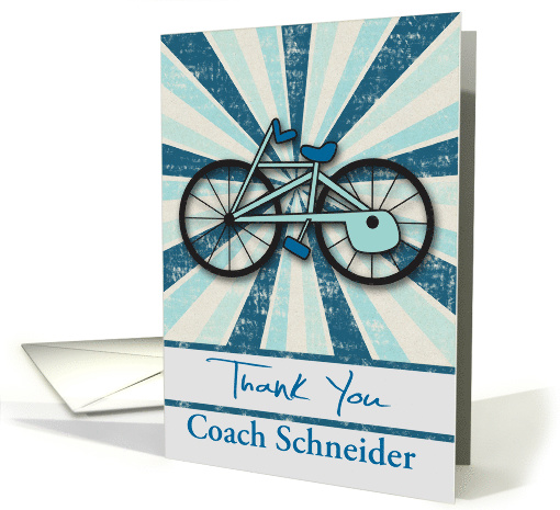 Thank You to Bicycle Coach, custom name, a bicycle with... (1381066)