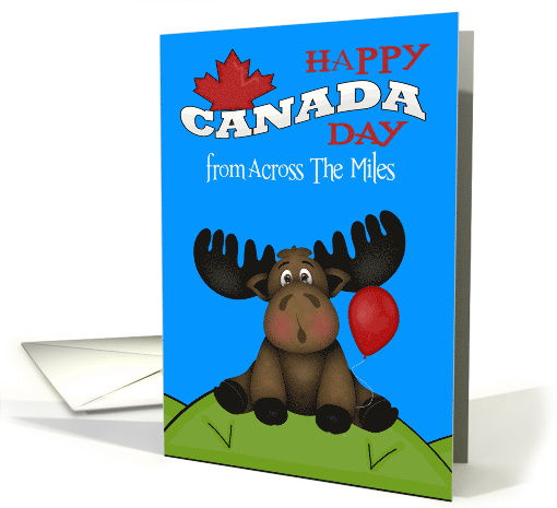 Canada Day from Across the Miles Card with a Moose and Balloon card