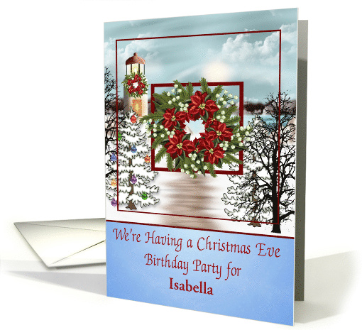 Invitations to Christmas Eve Birthday Party, custom name,... (1384400)