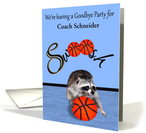 Invitations to goodbye party custom name, basketball... (1385592)