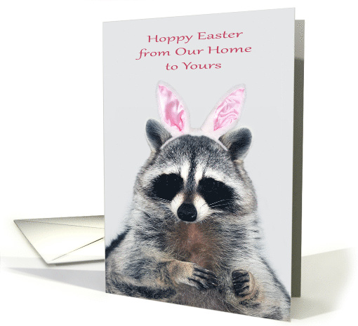 Easter from Our Home to Yours, a cute raccoon with bunny... (1389464)