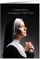 Congratulations on Taking your Final Vows with Novitiate in a Habit card
