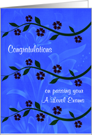 Congratulations on Passing A Level Exams with Long Stem Flowers card