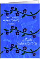 Welcome to the Family Daughter in law to Be Custom Name Card